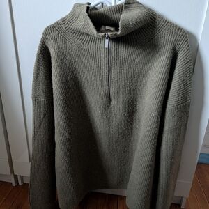 H&M Women's Olive Ribbed Sweater